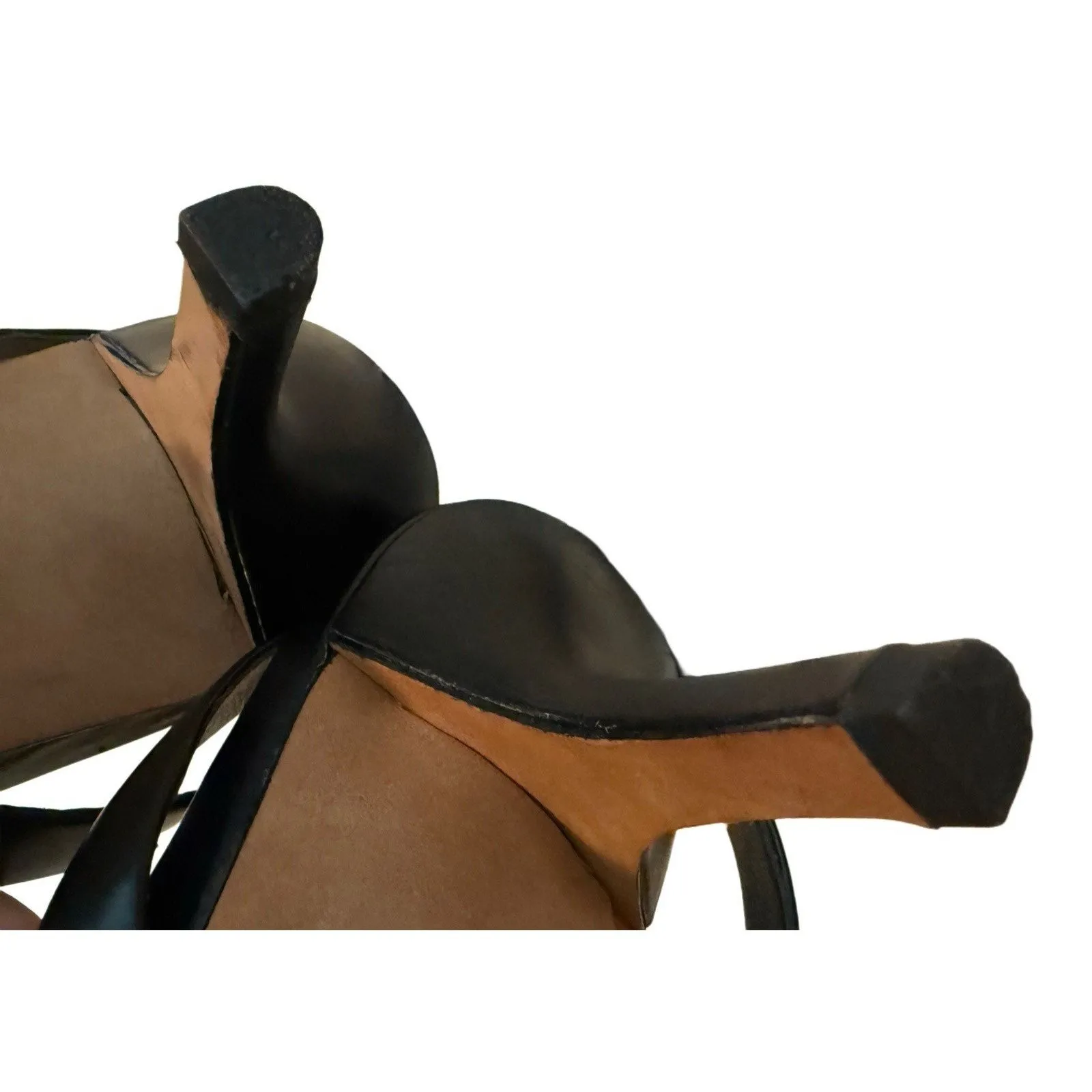 Diane von Furstenberg Mortelle Leather‎ Slingback Heels Snake Effect 8.5 - Image 6