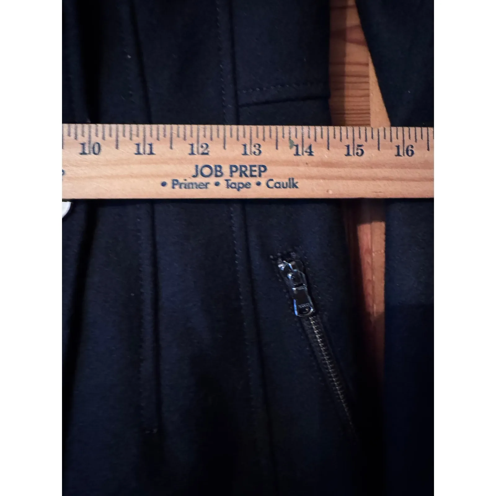 Guess Black Faux Fur Collar Double Breasted Coat XS Fitted Fit & Flare - Image 5