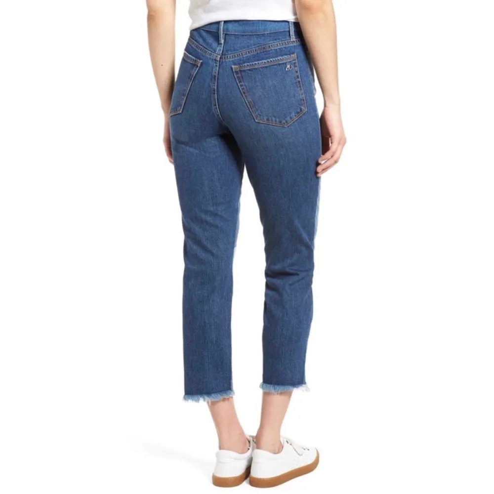 Sam Edelman MARY JANE Fringe Hem Contrast Jeans - Image 3