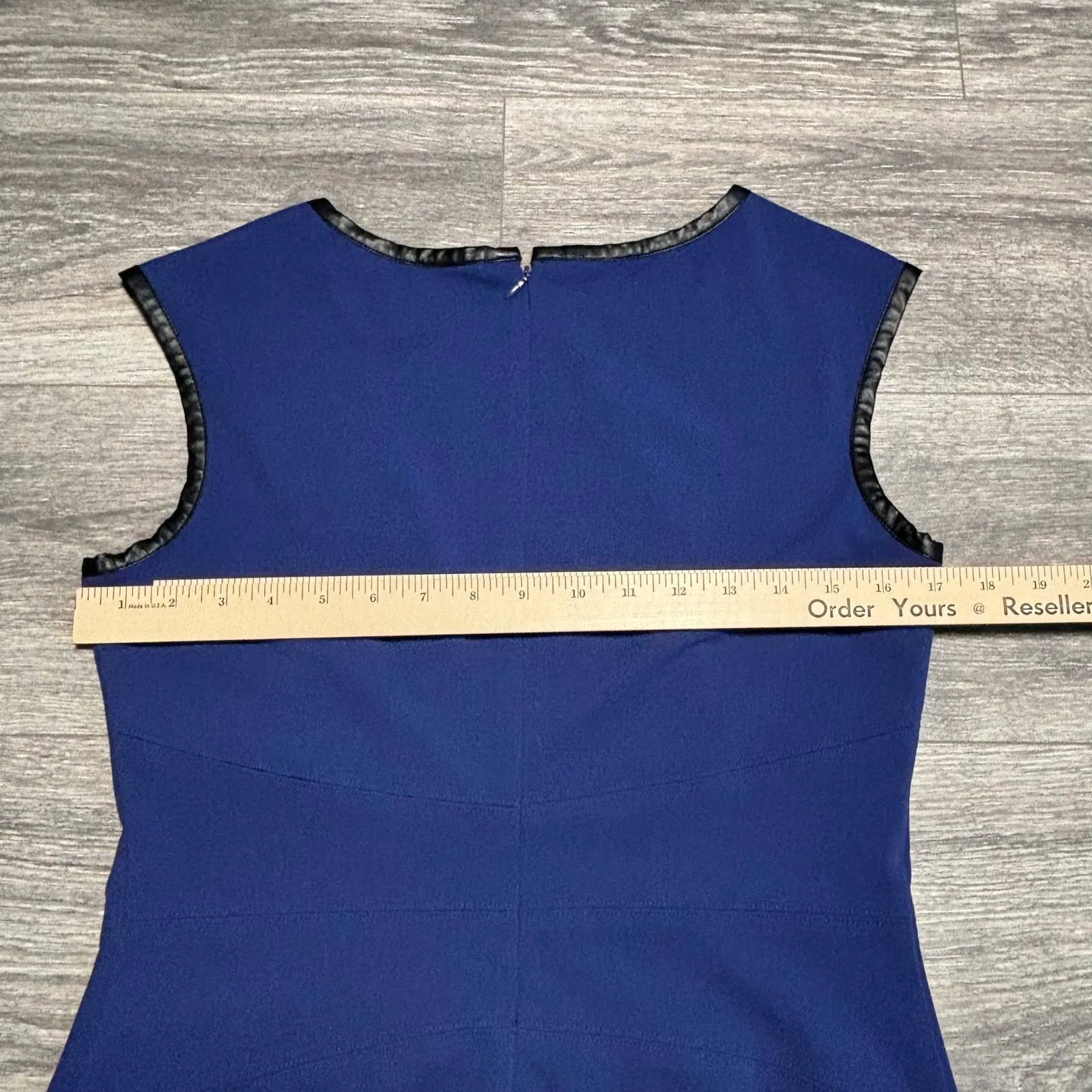 Label by 5 Twelve Womens Blue Sleeveless Sheath Dress Business Casual Office Med - Image 8