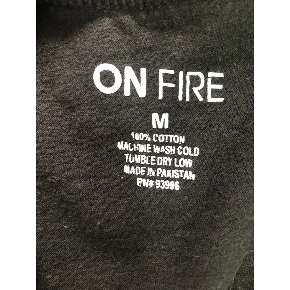 On Fire Letter Print Raw Hem Tank Top - Image 4
