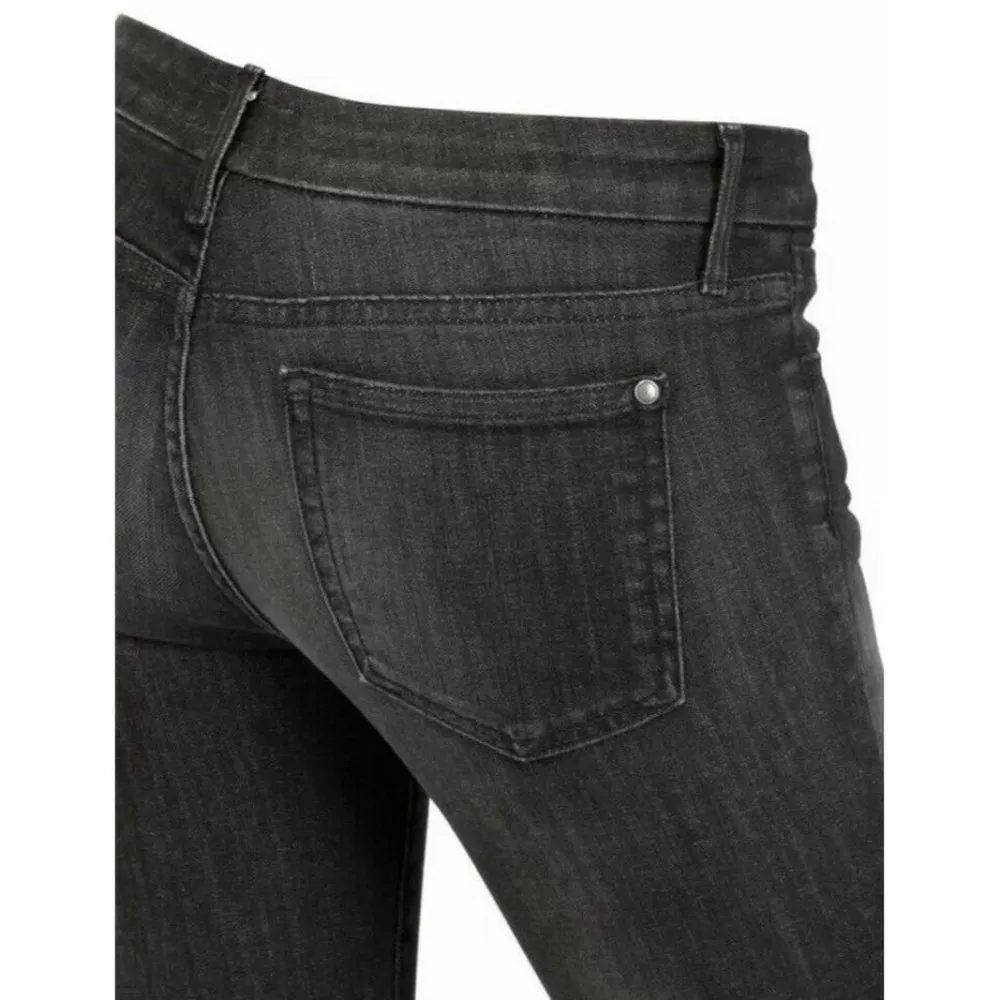 KORAL L.A. DENIM SKINNY JEANS BLACK GRAY JEWELED  Ombré Rain Studs 26 NEW NWT - Image 5