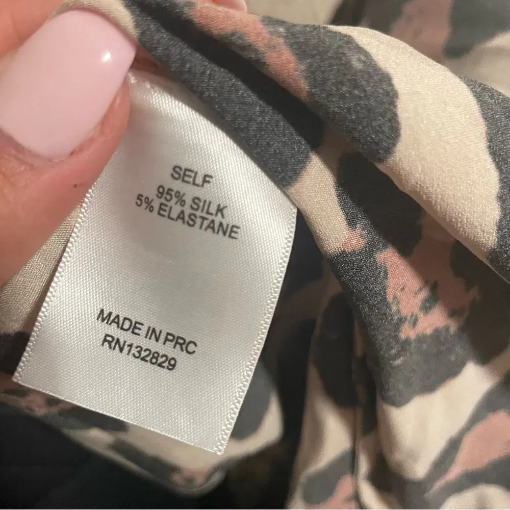 Revolve x LPA Leopard Slip Silk Dress in Painted Leopard- Size XS - Image 6