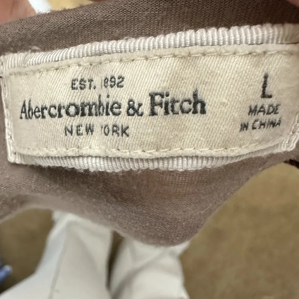 Abercrombie & Fitch Y2K Vintage Twisted Racerback Tank Top in Taupe Size Large - Image 6