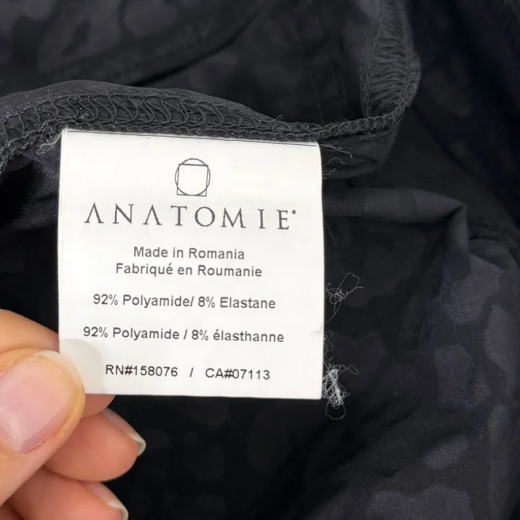 Anatomie Luli Black Embossed Cheetah Animal Print High Rise Skinny Pants Size M - Image 8