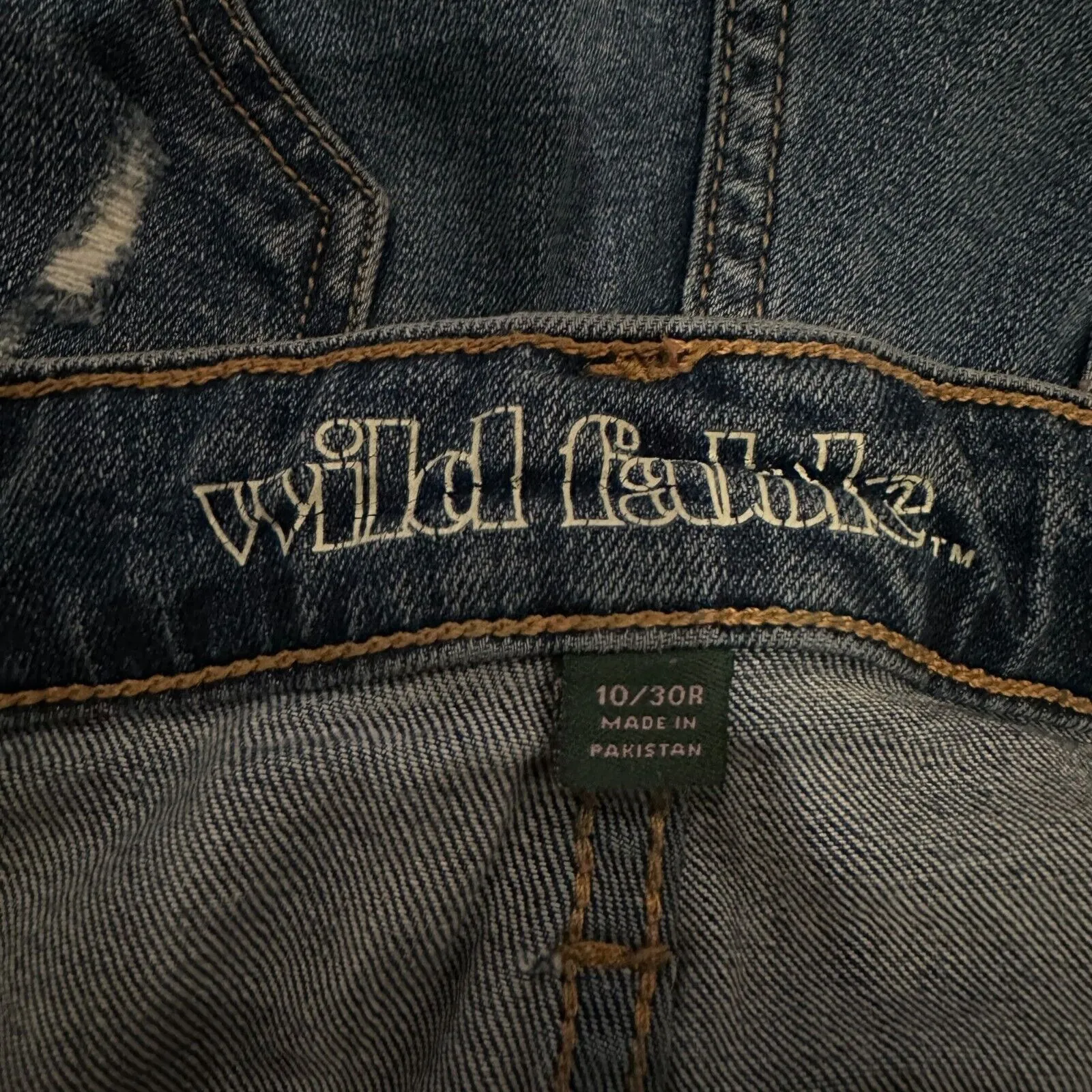 Wild Fable Womens Distressed‎ Skinny Jeans Side Stripes Size 10 High Rise Retro - Image 6