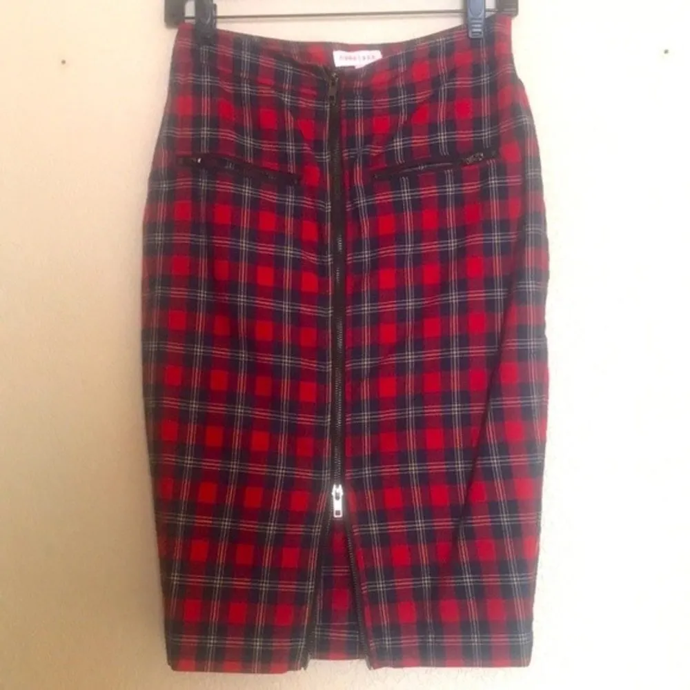 Tartan Plaid Pencil Holiday Midi Skirt - Image 6