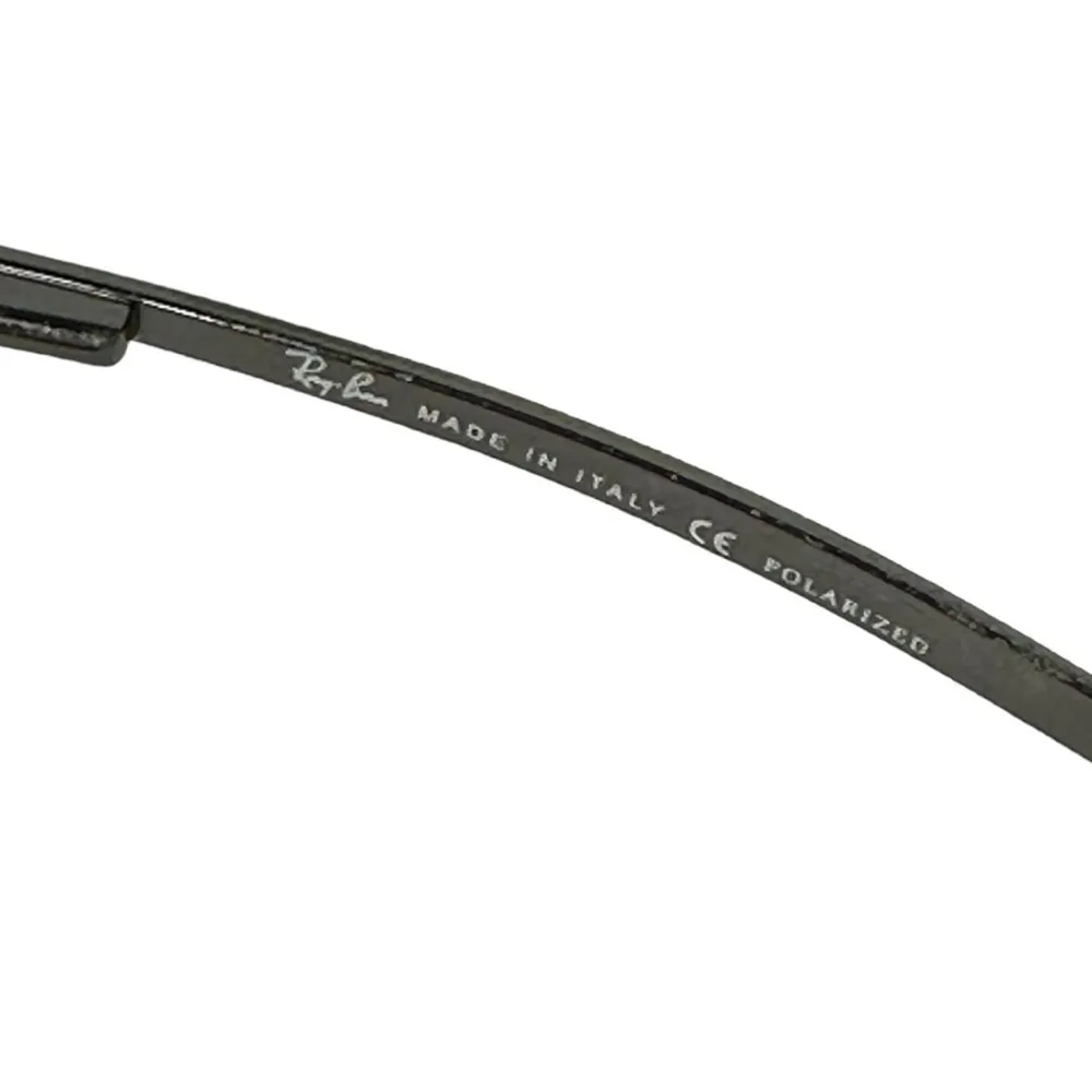 Ray Ban Uni-Sex Black RB3186 63 15 Half Rimless Polarized Sunglasses - Image 5