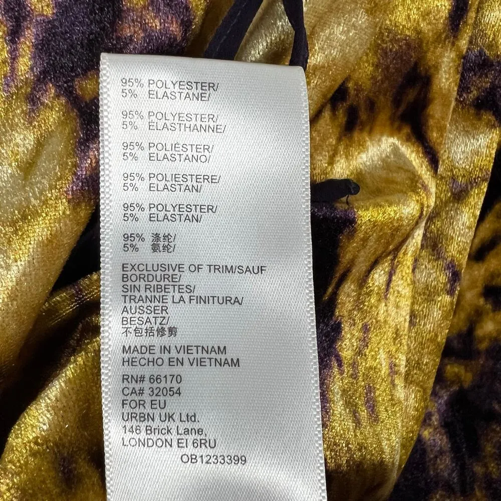 Urban Outfitters Dress Womens M Purple Velvet Tie Dye Indie Sleaze Psychedilic - Image 7