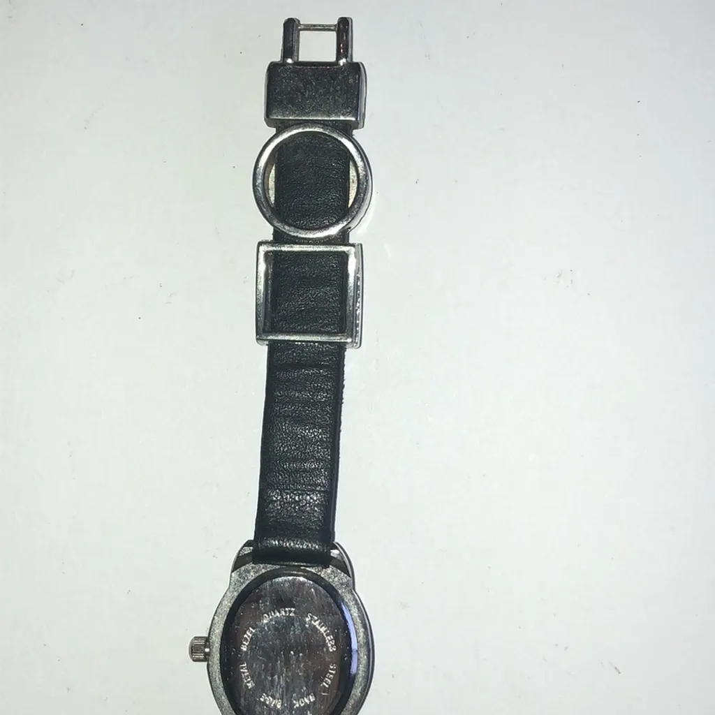 Infinity Silver Tone & Black Boho Band Watch Wristwatch NEW BATTERY - Image 8