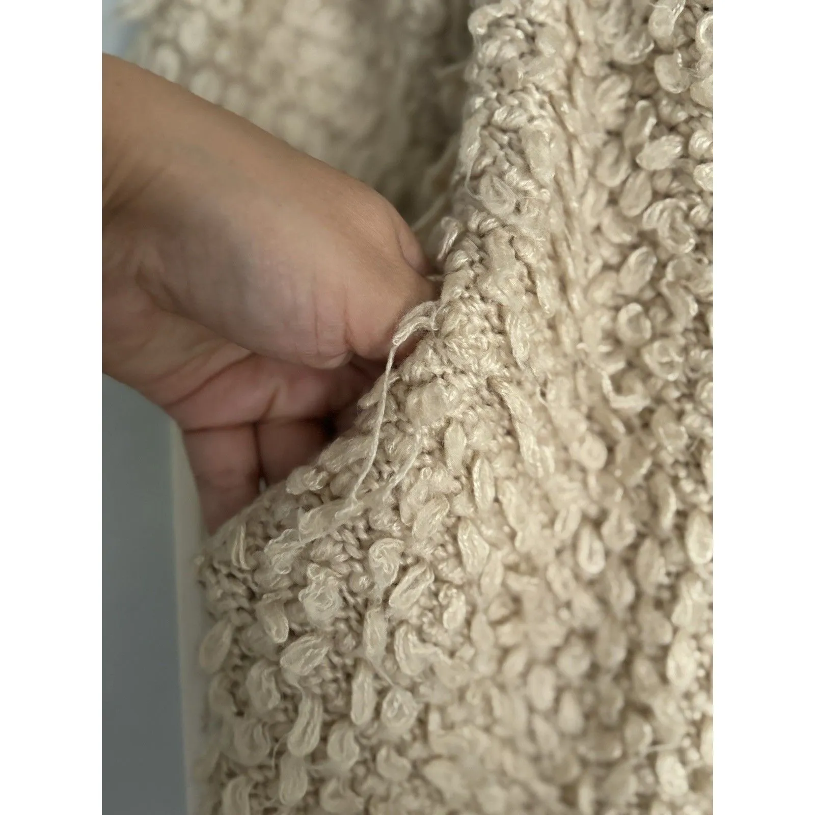 McGinn Anna Textured Open Front Cardigan Fashionable Rich Classic M/L Tan Size M - Image 4