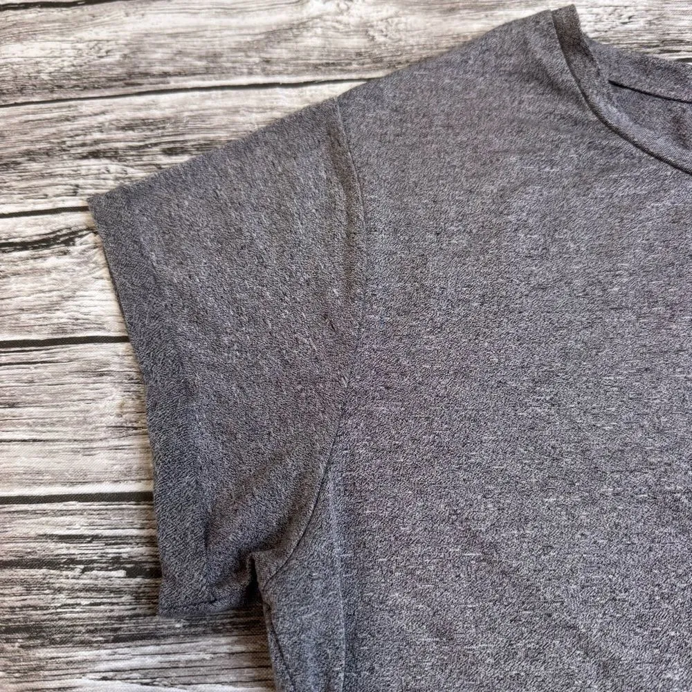 mono b Women's Basic Cropped Grey Gray T Tee Shirt M Med Medium Oversized Casual - Image 4