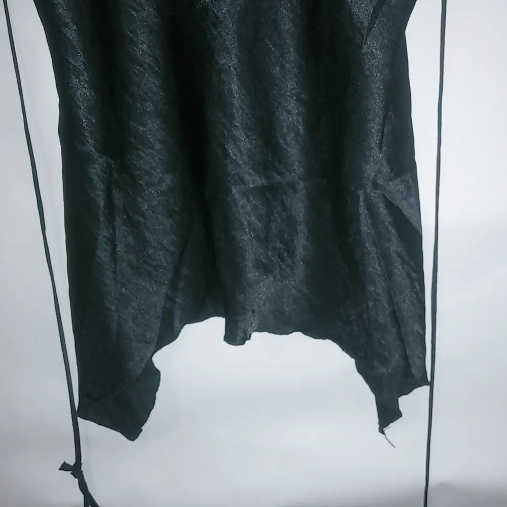 Anxiety L Goth Black Jeweled Tieback Formal Top Size L - Image 3