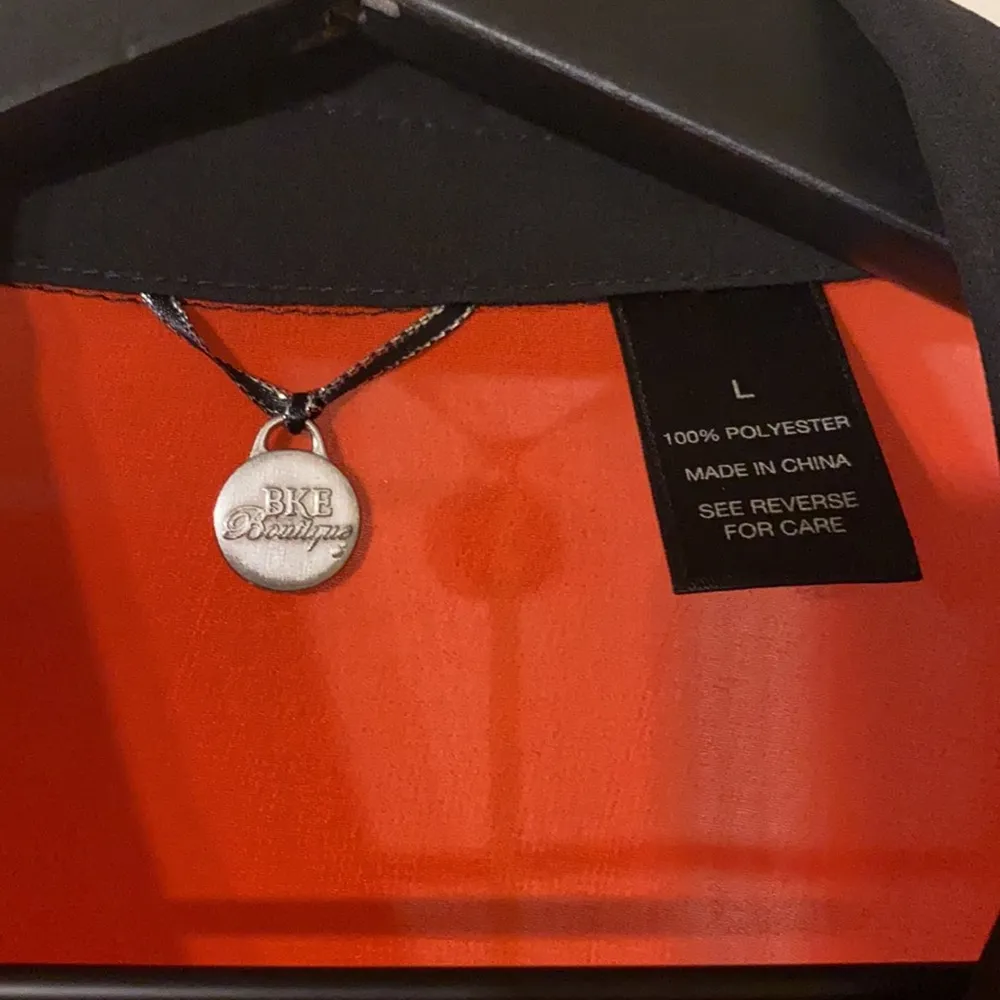 BKE Boutique sheer jeweled button down blouse - Image 4