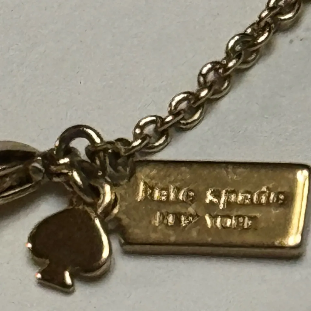 Kate Spade New York Long Chain Necklace Pearls Bow Scatter, Cream Gold Pearl Bow - Image 8