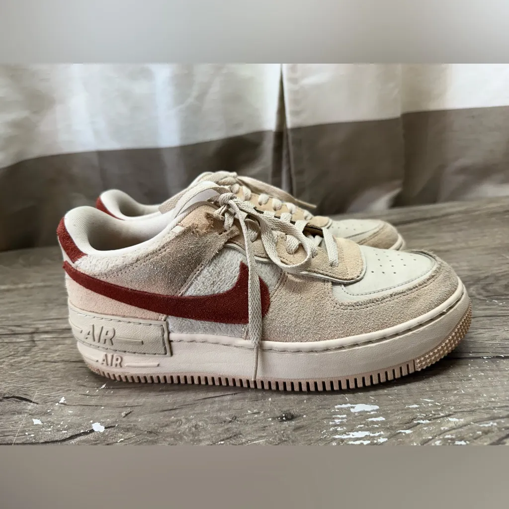 Nike Air Force 1 Shadow Shimmer/Mars Stone-Sanddrift DZ4705-200 Womens Size 10 - Image 4