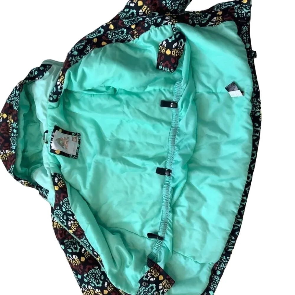 Aperture Size Medium M Intricate Funky Pattern Blue Snowboard Ski Coat Winter - Image 12
