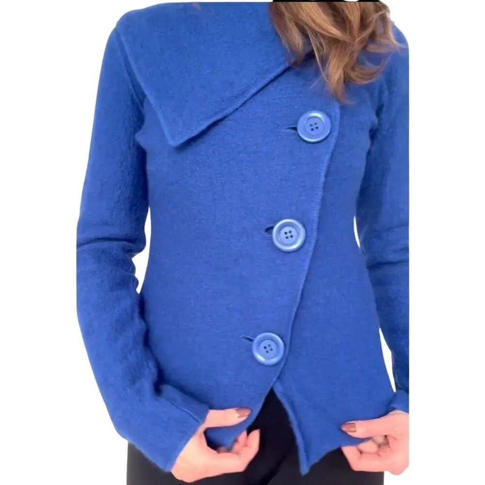 Covington 100% Wool Cobalt Blue Wrap Blazer Jacket, Size S, Like New Condition - Image 5