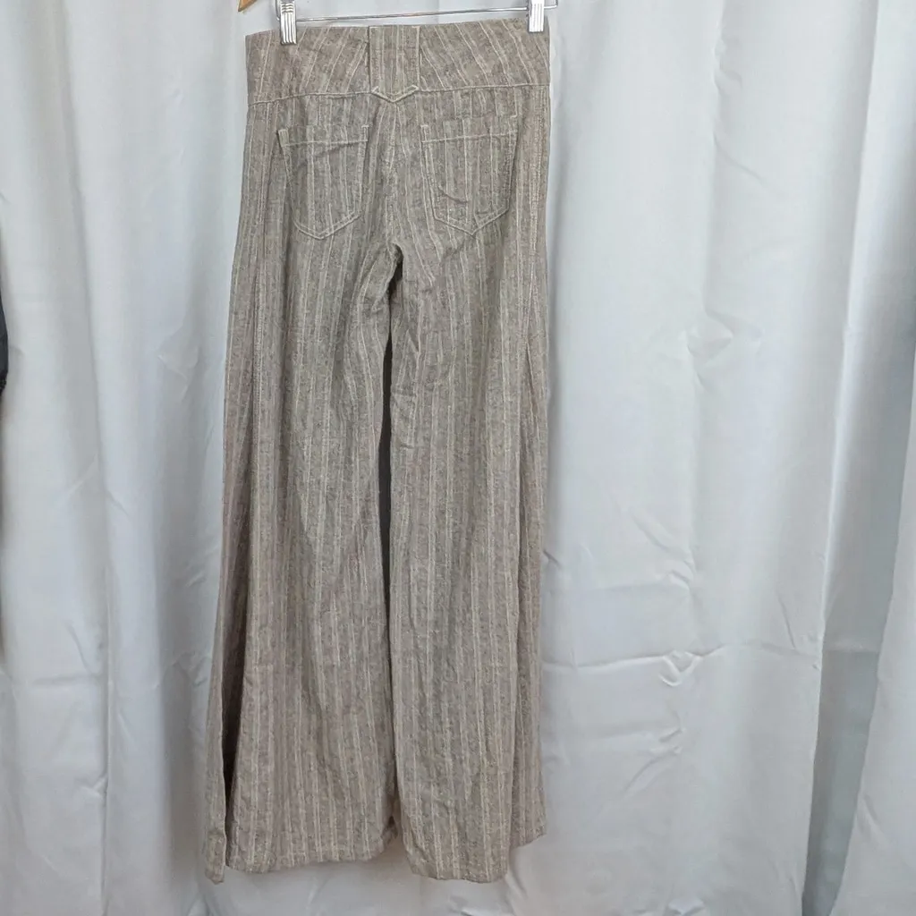 Free People Super Flared Cotton-Linen Blend Pants 0 - Image 6