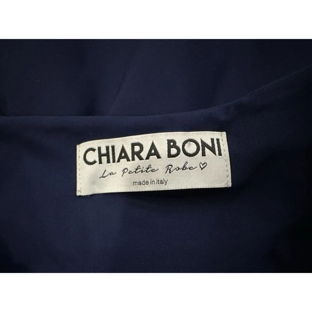 Chiara Boni Womens Leitha Blue Cut-Out Midi Date Night Sheath Dress Size 42 US 6 - Image 7