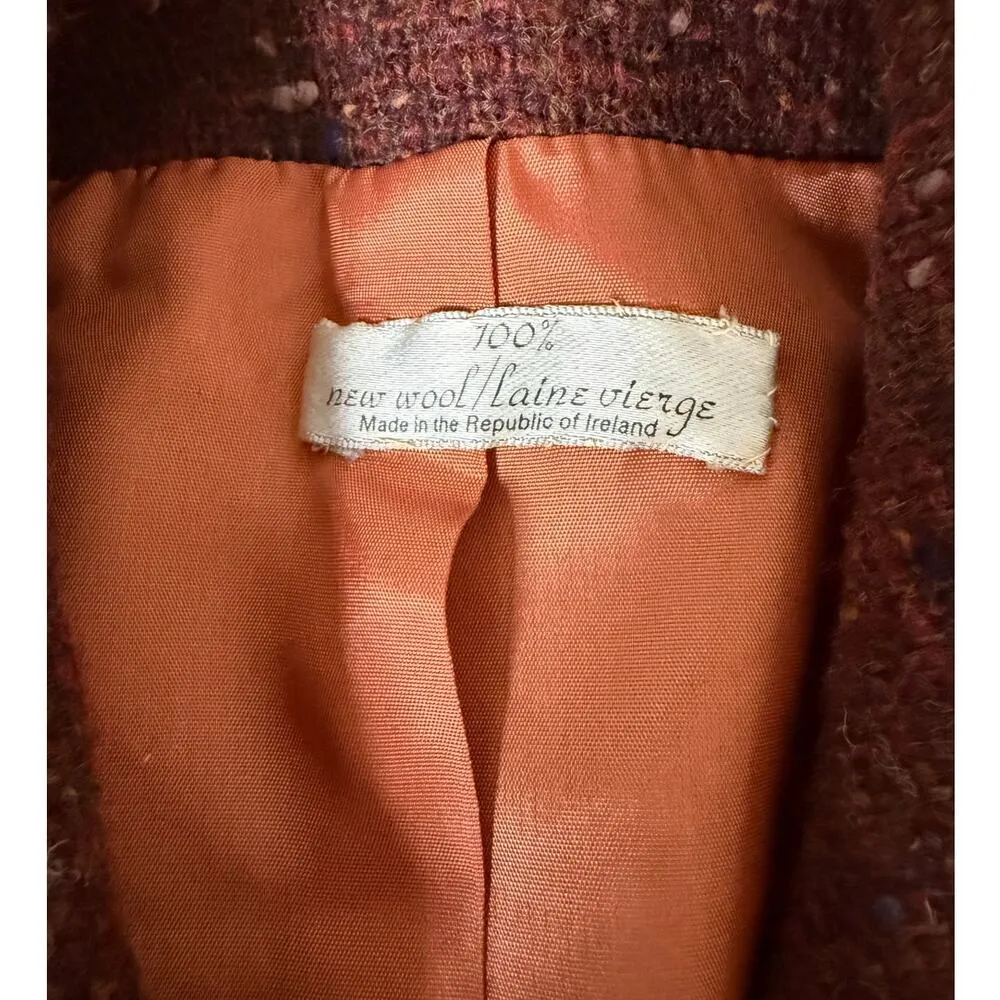 Vintage Irish Tweed Checkerboard Jacket Size Medium - Image 5