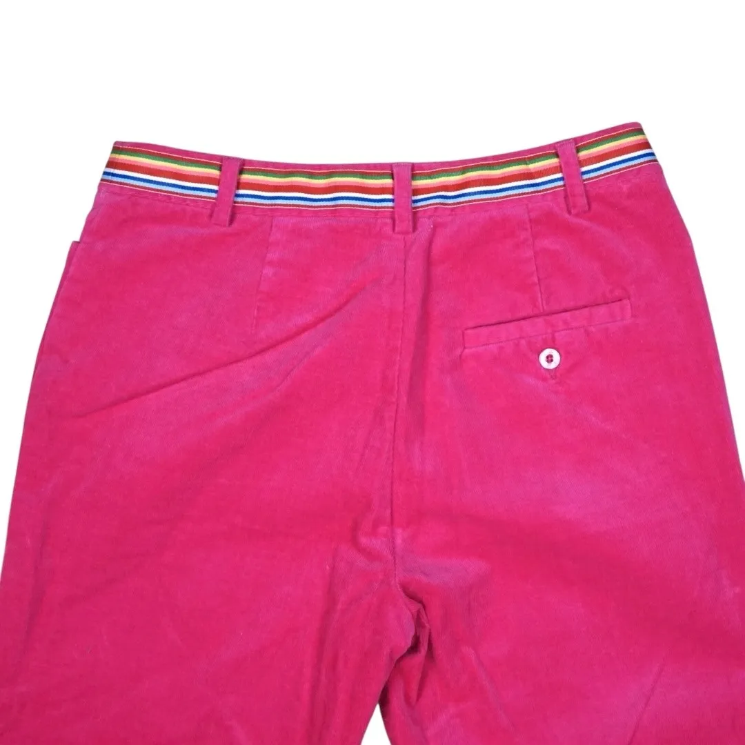 Lilly Pulitzer Y2K Corduroy Pants Womens 0 Pink Bootcut Flare Stretch Preppy Vtg - Image 4