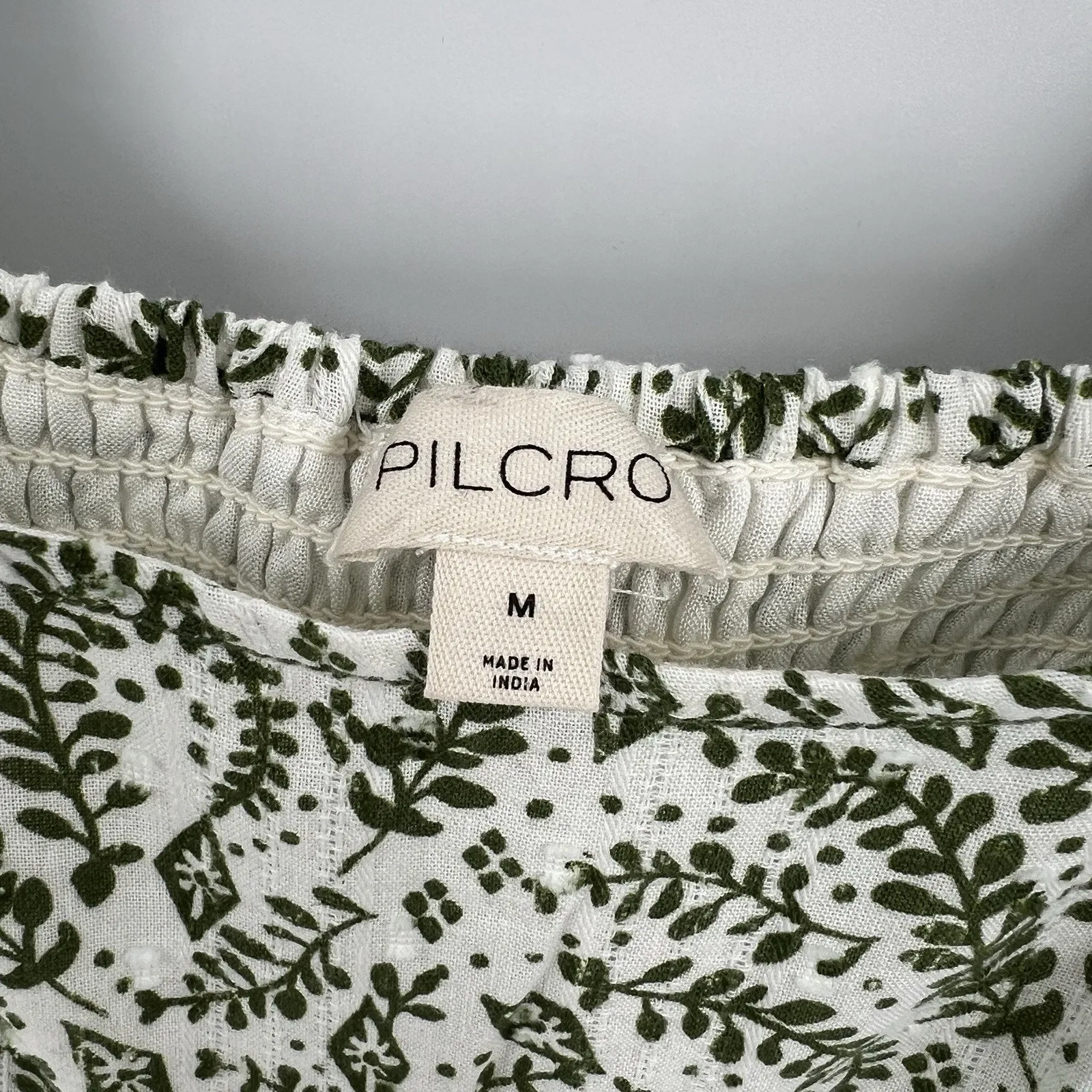 Anthropologie Pilcro Long Sleeve Babydoll Mini Dress Garden‎ Green Size Medium - Image 9