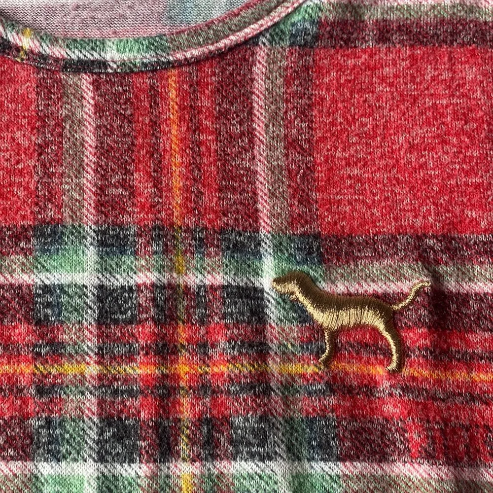 Victoria’s Secret Pink XS plaid sleep shirt - Image 4