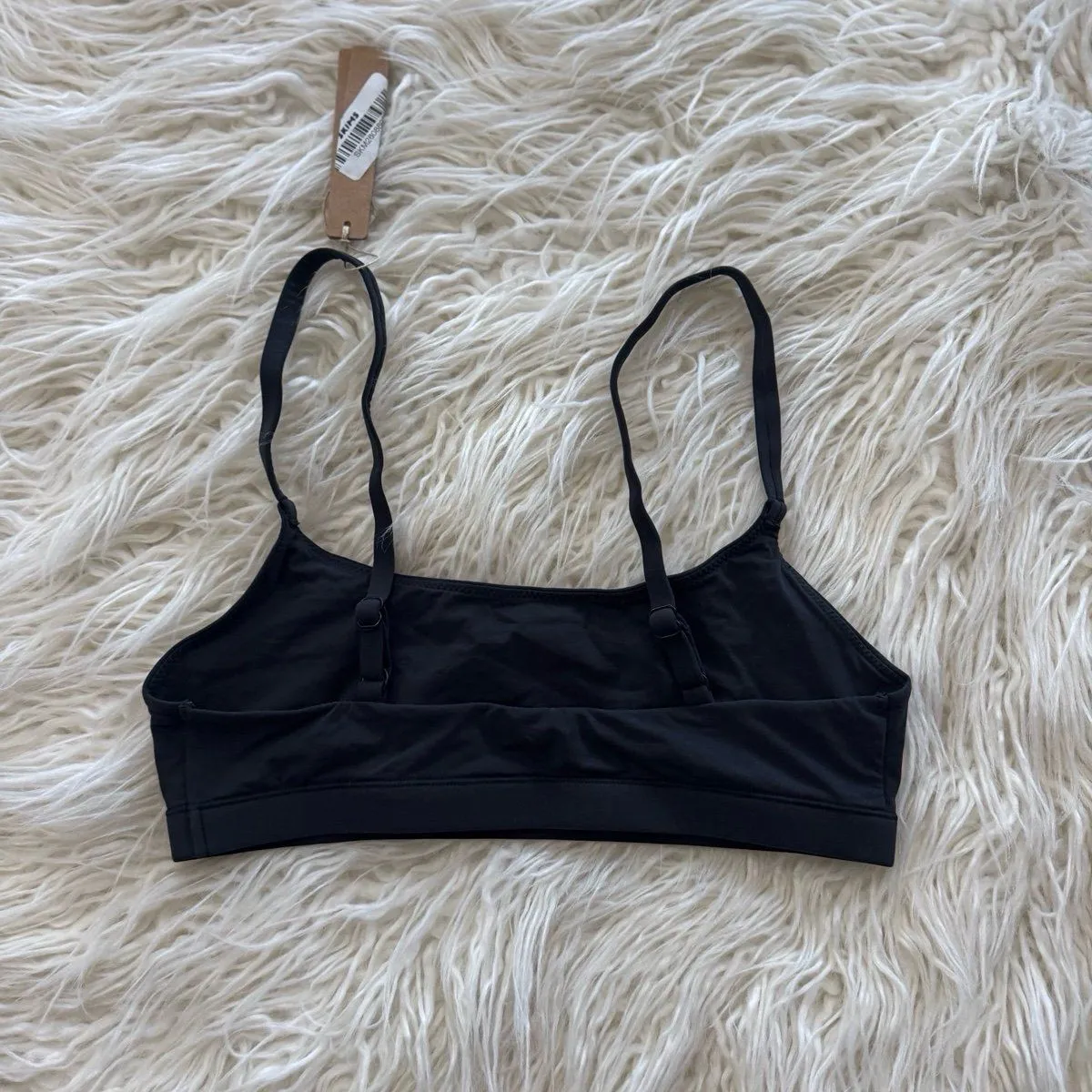 Skims Fits Everybody Scoop Neck Bralette Onyx Size Small - Image 5