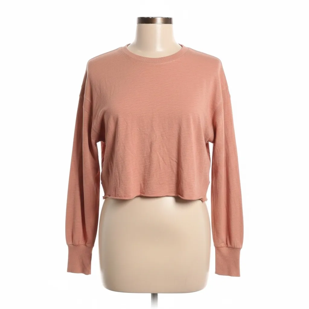 Free People Movement My Time Layer Mauve Petal Open Back Crop Workout Shirt XS - Image 3