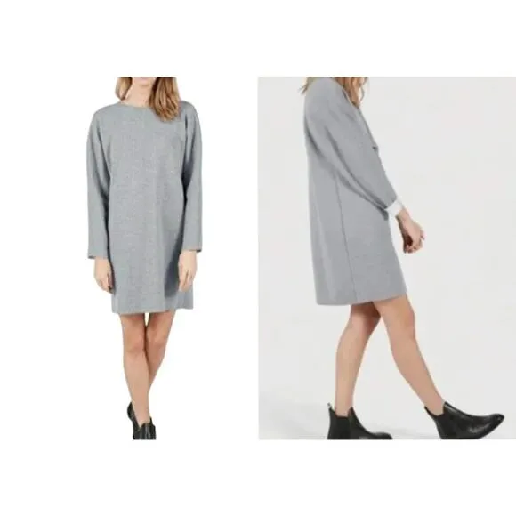 Everlane | Thick Scuba Knit Relaxed Fit Tunic Dress | Gray | Sz XS | NWOT - Image 2