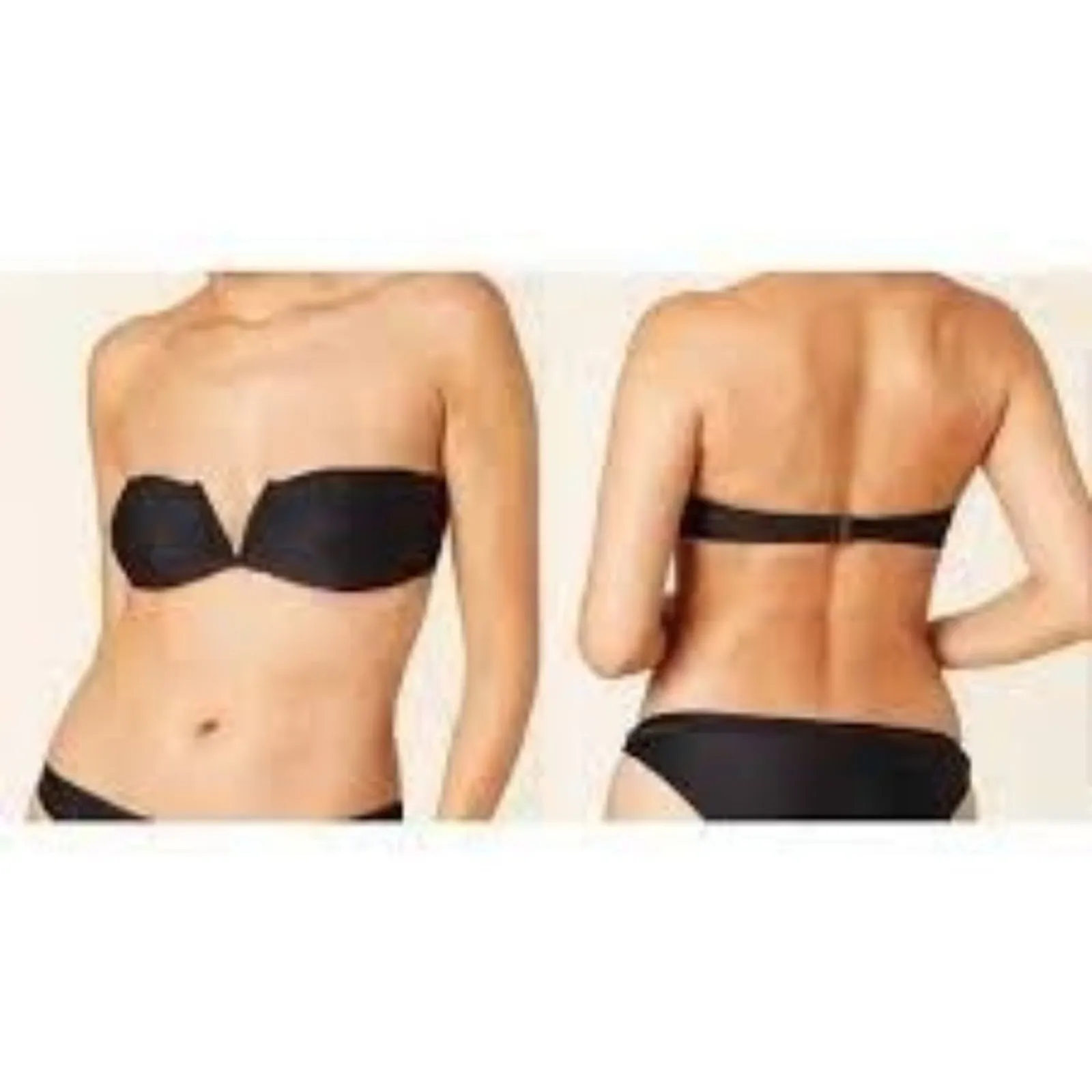 Andie Swimwear New The Scala Padded Bandeau Bikini Top Strapless Black XL - Image 2