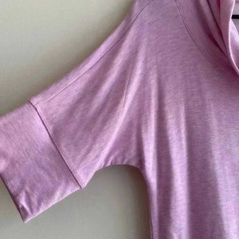 Talbot’s Terry Cowlneck Top, Light Pink/Purple, Size Medium - Image 4
