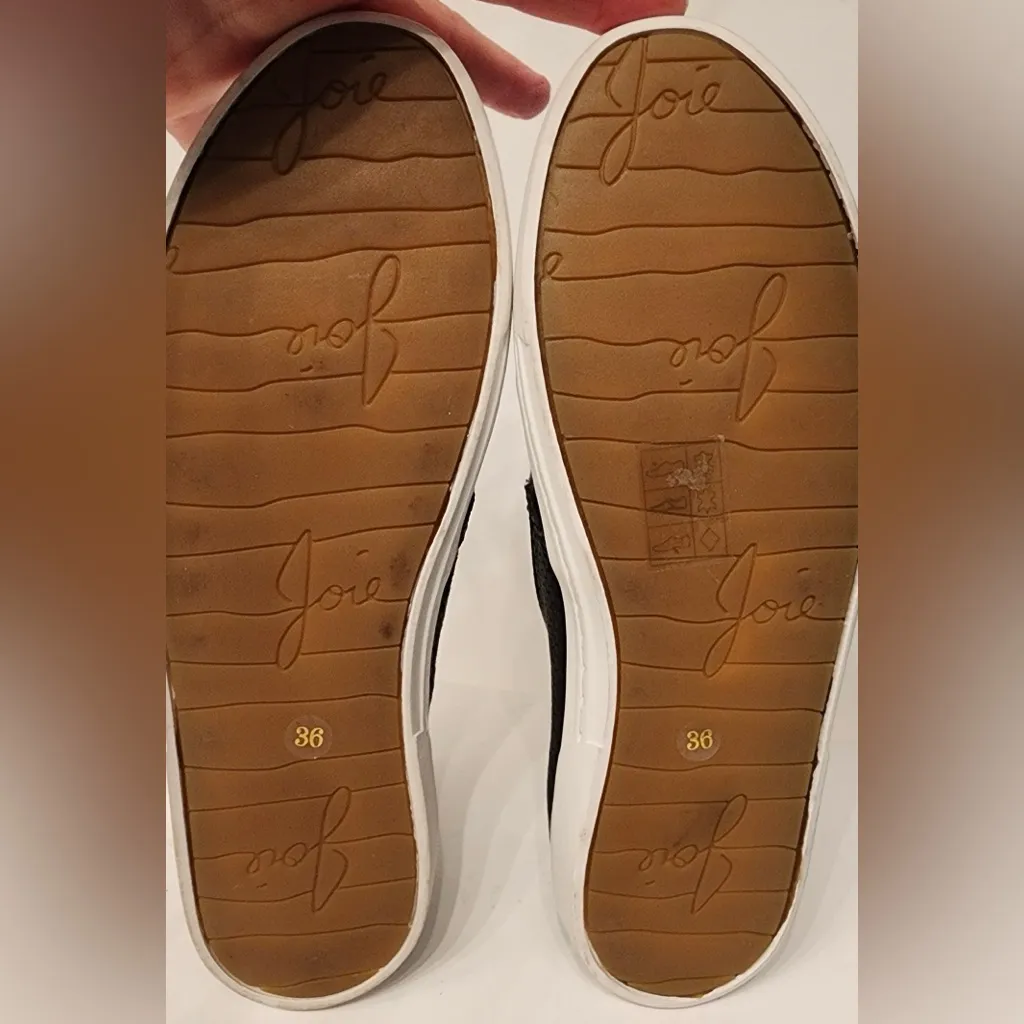 Joie Women's Kidmore Embossed Leather Slip-On Sneakers Women’s Black Size 6 - Image 10