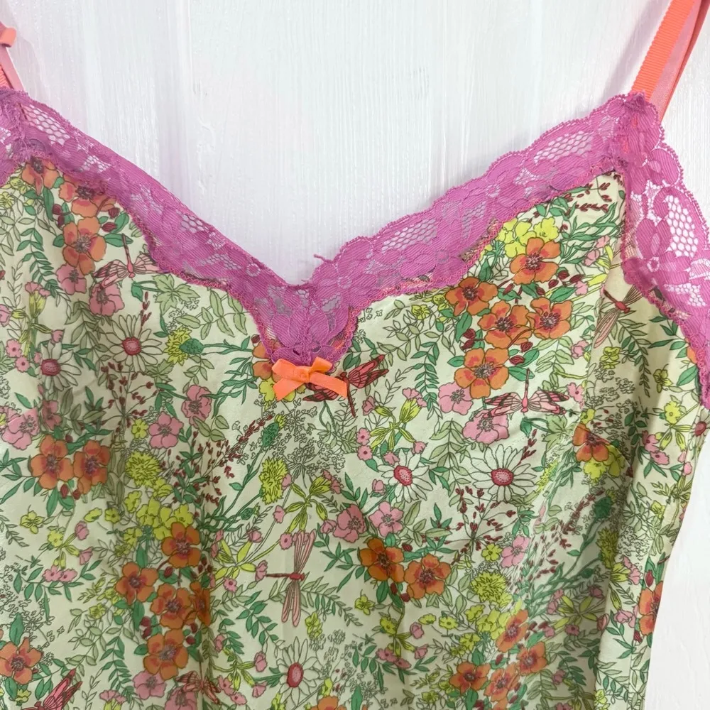 Vintage Y2K 2009 Victorias Secret Floral Lace Trim Chemise SMALL - Image 4