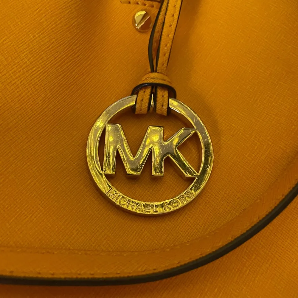 Michael Kors Large Yellpw Sun Saffiano Leather Satchel - Image 8