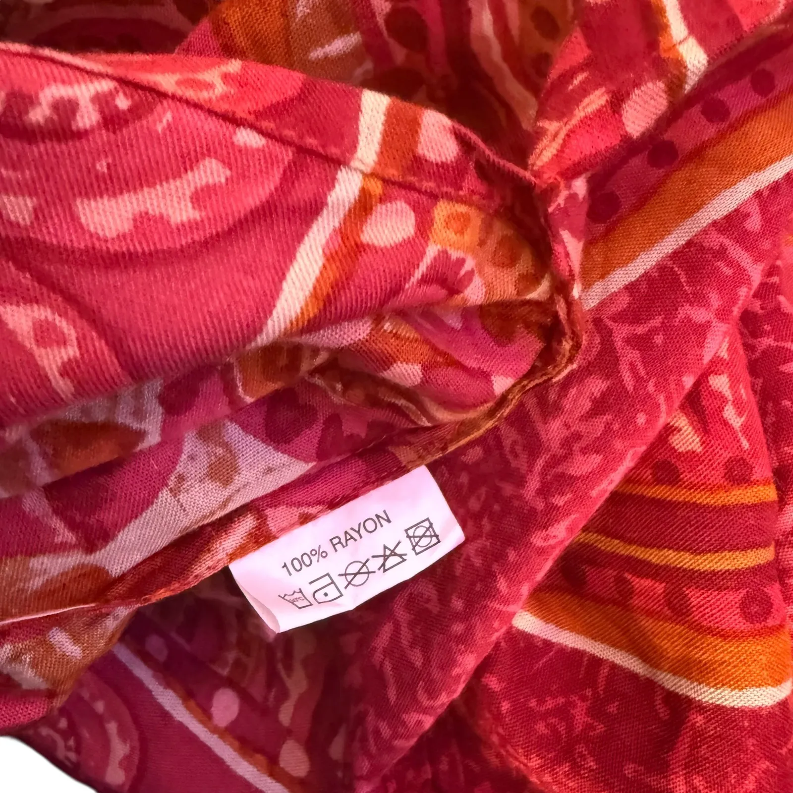 Rock Flower‎ Paper Beach Cover Up Tunic Top Women S BOHO Ethnic Tribal Print NEW Red - Image 8