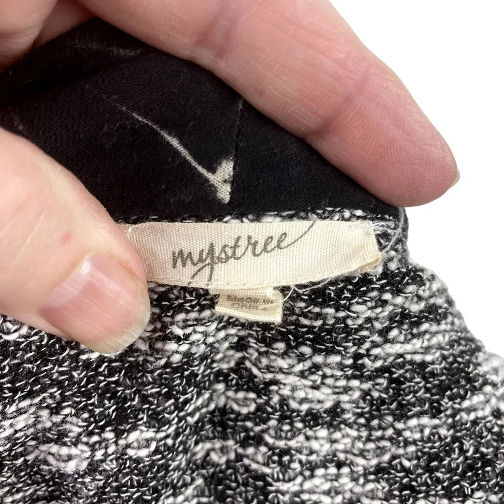 textured, open waterfall vest, size Large, geometric print lining - Image 8