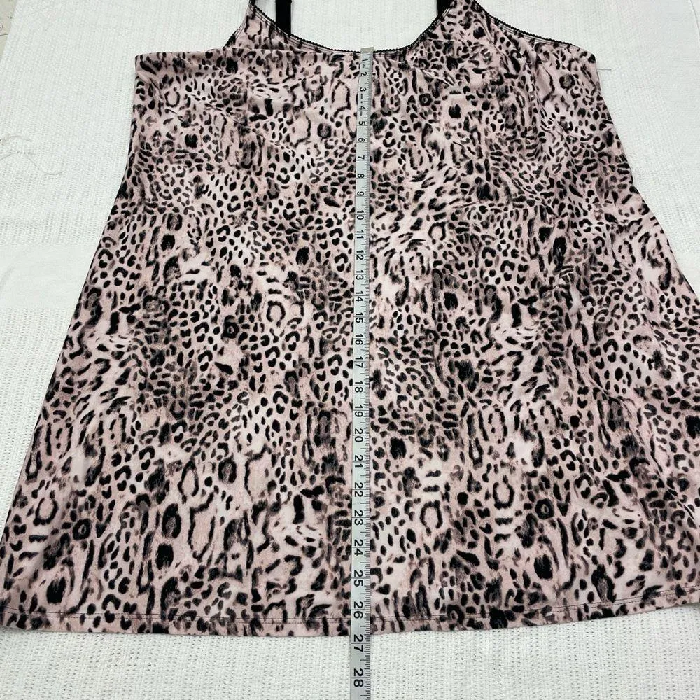 Secret Treasures Chemise women’s Black and Pink Animal Cheetah Print. Size 2X - Image 4