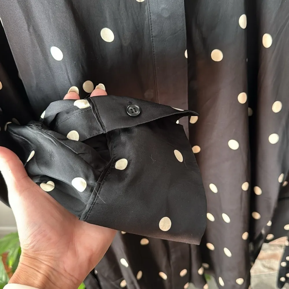 NWT, H&M silky pajamas, polka dot, large‎ - Image 3