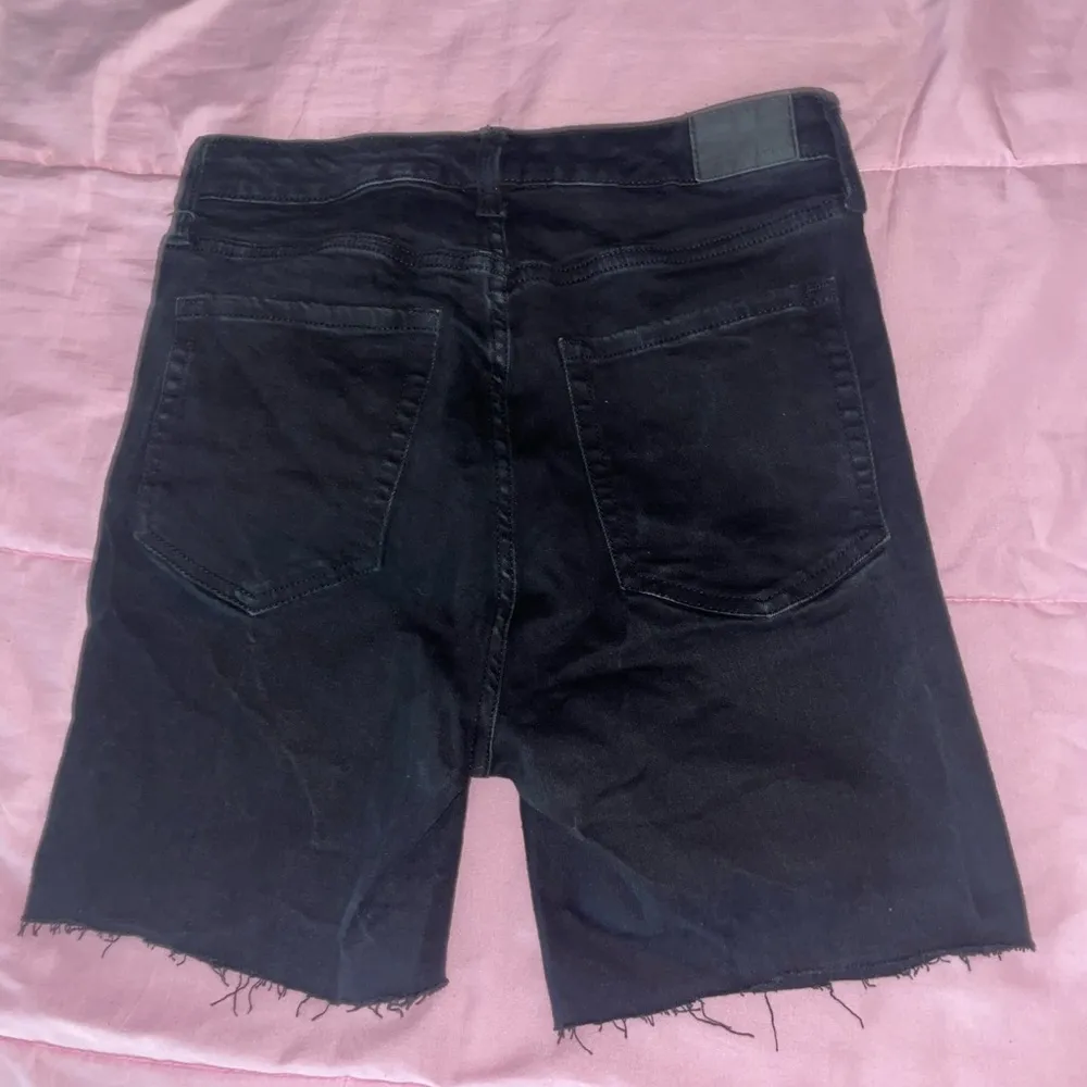 Aeropostal Real Denim '90s style High-Rise Cutoff Shorts size 8R black zip fly - Image 10