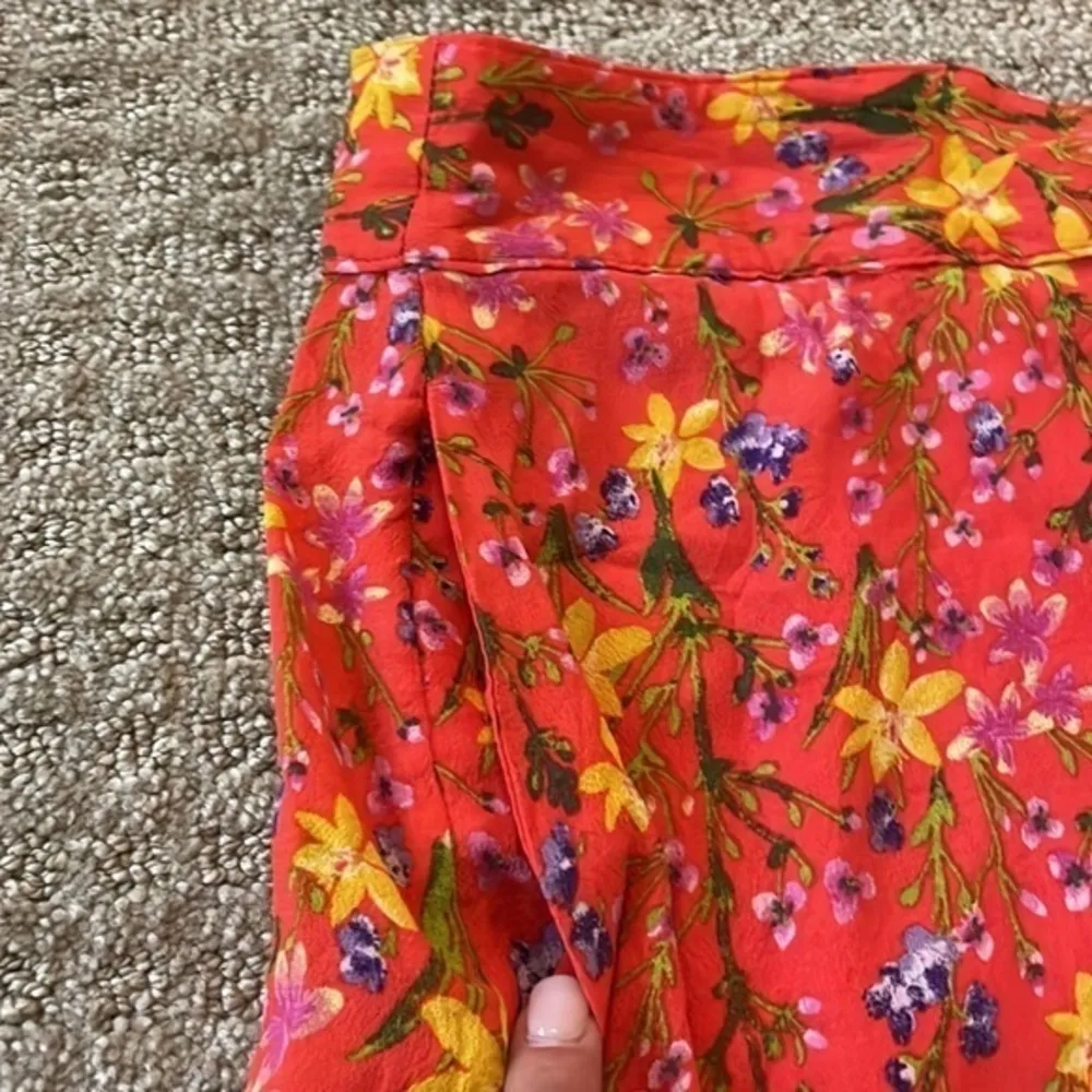 Gap Pink Floral Ruffle Wrap Skirt - Image 5