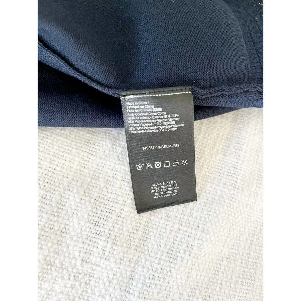 Scotch & Soda | Pointelle Knit Dress | Navy | Sz M - Image 10