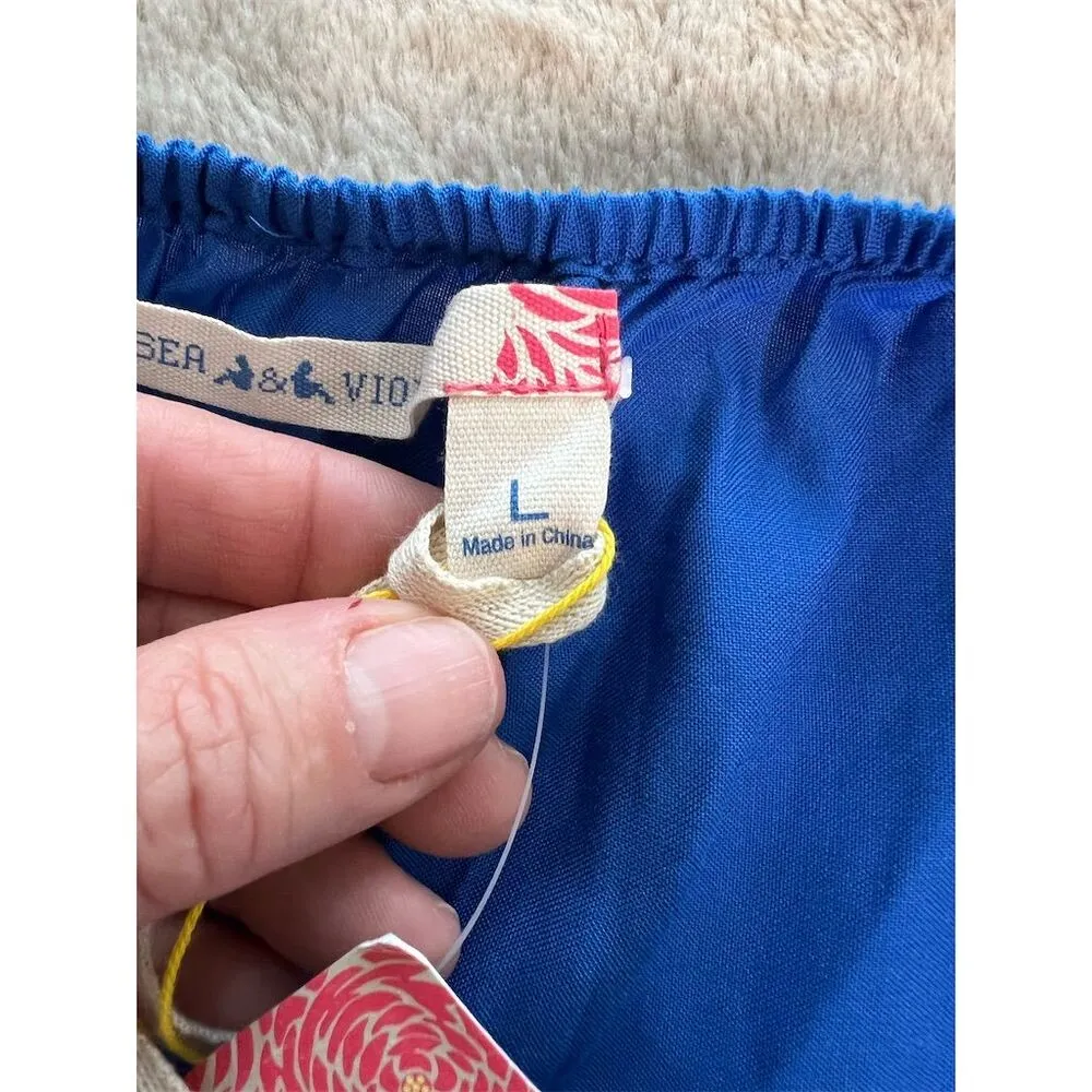 Chelsea & Violet Women's Standard Blue Embroidered Knee Length Dress - Image 11