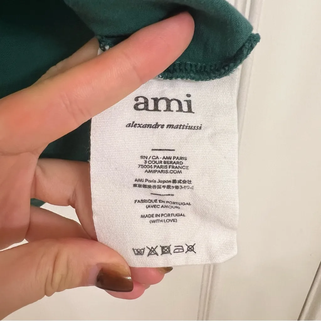 Ami Paris Dark Green Women T - Image 3