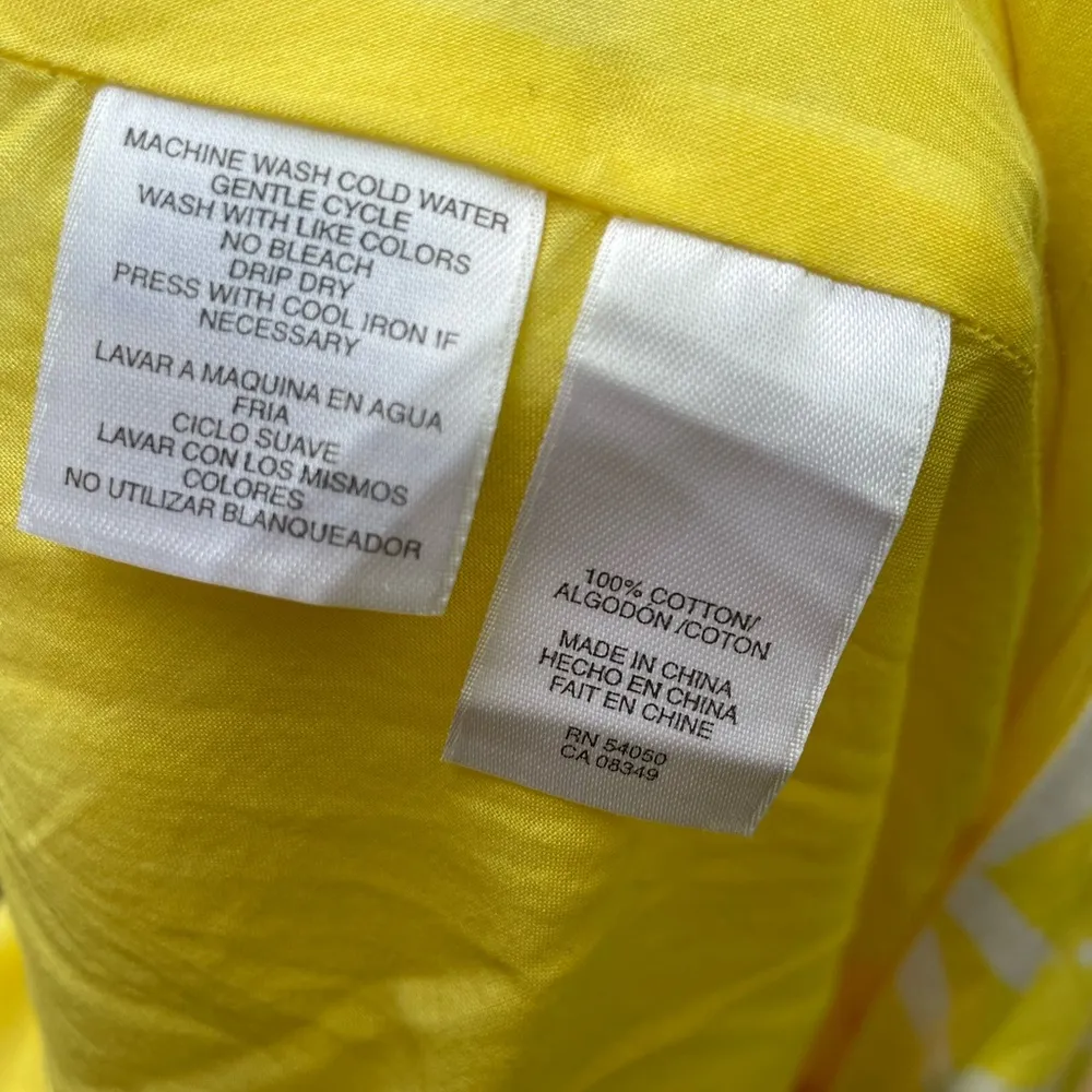 Jones New York Sunshine Yellow A-Line MIDI Dress Size 4 Great Spring Dress - Image 7