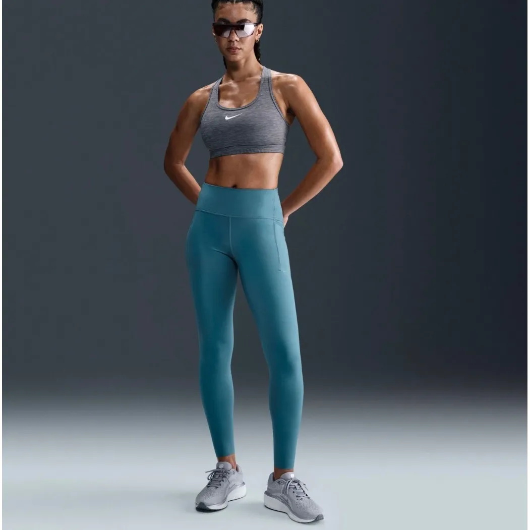 Nike Women's‎ Swift 7/8 Running Leggings size XXL Teal Blue High Waist - Image 11