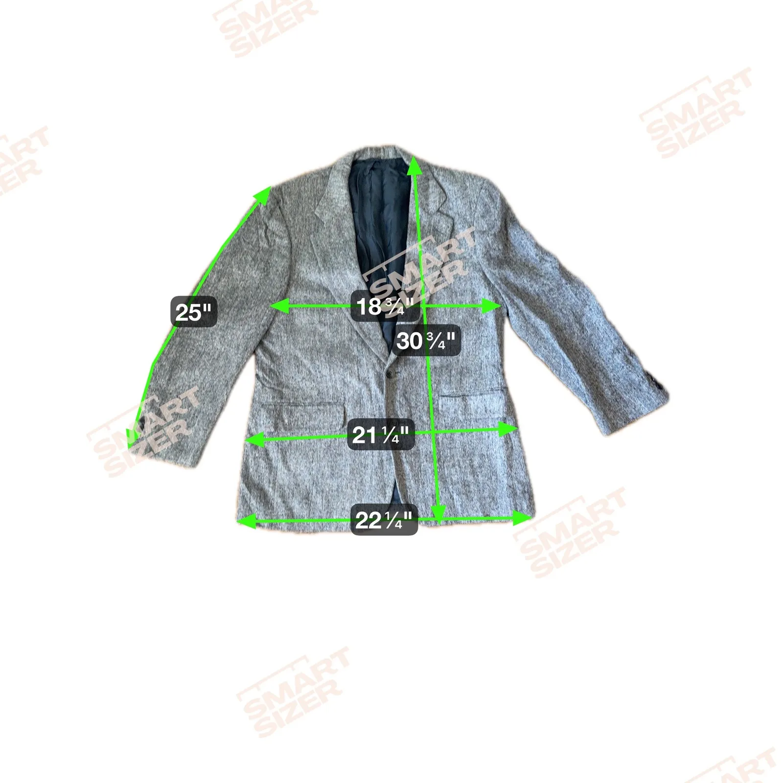 Lew Ritter Beverly Hills Women's Tweed Blazer Jacket Gray Herringbone Classic L Size L - Image 4