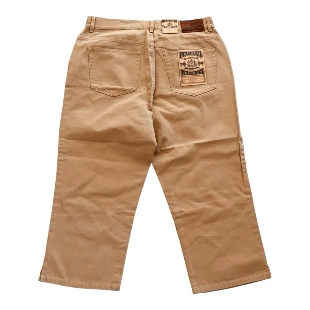 RALPH LAUREN Classic Fit Mid Calf Chino Capri Tan Khaki Size 10 NEW - Image 2