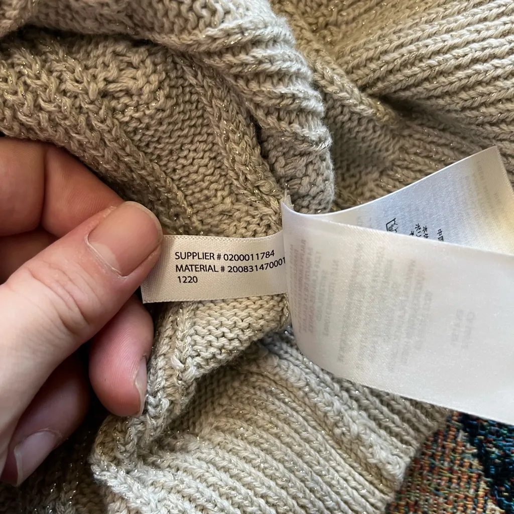 Lauren Ralph Lauren Black Label Cable Knit Cream Sweater Preppy Fall M Vintage Size M - Image 16